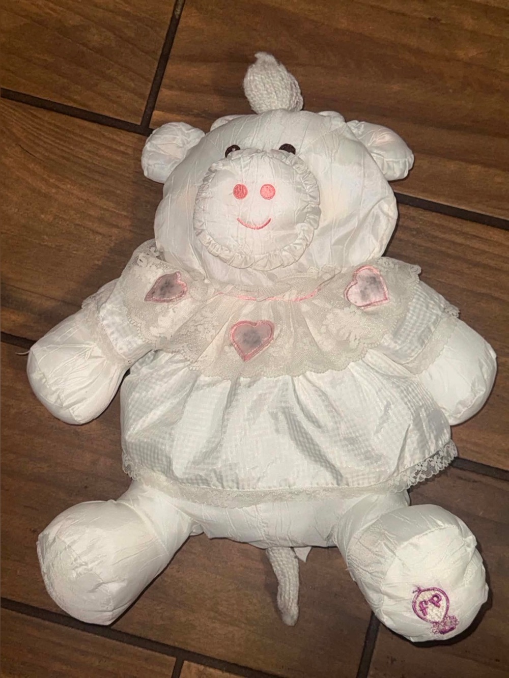 Vintage  1986 Fisher-Price Puffalump White Cow (Model #8001)